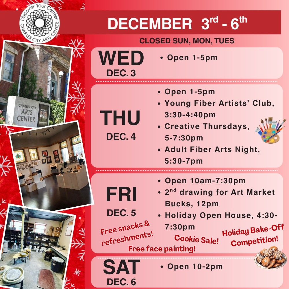Open Hours - CHARLES CITY ARTS CENTER
